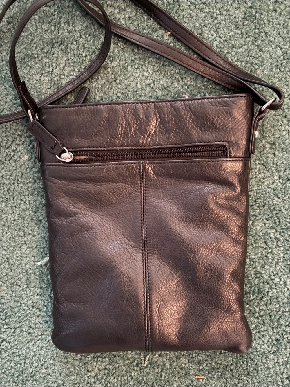 Beautiful Vintage margot 100% genuine leather crossbody bag in classic black